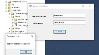How to create a Database and create a table inside the database from front end - Vb.net