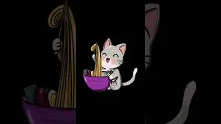 How to draw kitten with ramen #своимируками #christinasanko #diy #декор #kitten