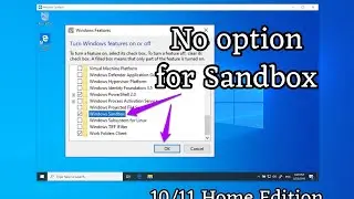 HOW TO INSTALL SANDBOX ON WINDOW 11 | sandbox window 11 home | sandbox features not found window 11