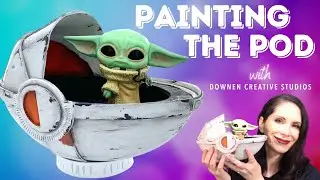 Painting the Baby Yoda Pod with PlaidFX Paints
