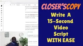 ClosersCopy: How to Write a 15-Second Video Script using a.i.