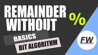 How to find Remainder without using Modulus operator: Bit Manipulation Interview