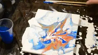 Картины с акриловой заливкой.  Акриловая заливка на строительной акриловой краске.