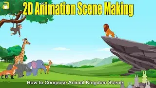 Animal Kingdom Scene Animation | 2D Animation Scene Making | Arcsoft Animations