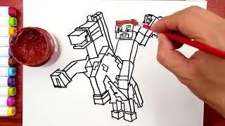 warrior on horseback coloring Minecraft games Story Mode   Minecraft Dungeons  我的世界 儿童简笔画