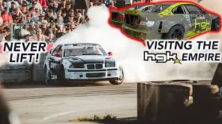 FLAT OUT at Driftmasters Riga + Tour of the Most Elite Drift Shop in the WORLD