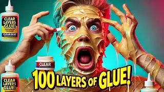 100 Layers of GLUE on My Face, This Was a BAD IDEA! #trendingnow