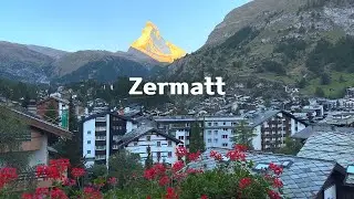 [4K]🇨🇭 Zermatt: Magical Alpine Village in Switzerland 🏔️/ Epic view of the golden Matterhorn🔭🚂 2023