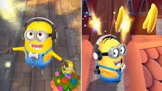 Minion Rush Holiday Rush Event - DJ Minion Banana Splitter Gameplay at Freedonia & Eduardo's House