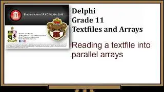 1. Reading a Text file into Parallel Arrays