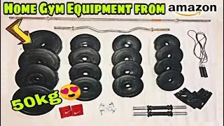 Home Gym Equipment 50Kg from AMAZON🔥 | Unboxing & True Reviews