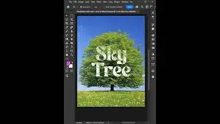 Photoshop Trick 2024 - How to Blending Text to Tree Background 