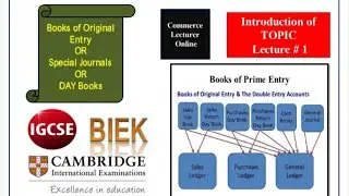 Books of Prime entry | Special Journals| Day Books Purchases and Sales Journals CIE and IGCSE