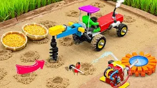diy tractor making hole digger machine for carrot planting | DIY effective Agricultural Machinery