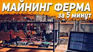 МАЙНИНГ ФЕРМА ЗА 5 МИНУТ 🚀🌕 Майнинг на видеокартах простыми словами / Майнинг криптовалюты