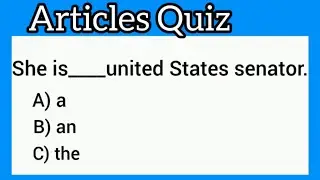 Articles Quiz | English Grammar Quiz