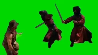 Indiana Jones fight Green Screen