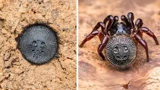 Trapdoor Spider 🕷️ If You See This, Don't Touch It! | 1 Minute Animals