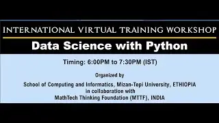 Day-III  International Virtual Training Workshops on Data Science with Python