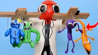Радужные Друзья (Rainbow Friends) Лепим из пластилина злого КРАСНОГО | Dimia лепка
