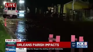 New Orleans East residents waiting on the flood waters from Francine to recede
