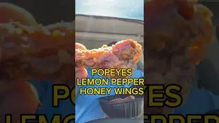 Popeyes Lemon Pepper Honey wings #bossmantimetoeat #foodie #foodreview #popeyes #wings #chicken