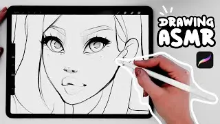 SATISFYING sketching process + ASMR scratching sounds