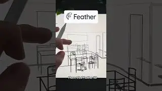 DRAW & PAINT in 3D 🎨 - Feather 3D Sketchbook #shorts #architecturaldesign #architectureillustration
