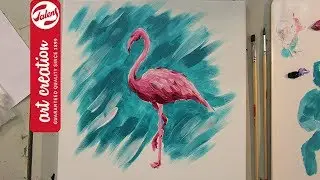 Painting with acrylics: a flamingo | Talens Art Creation