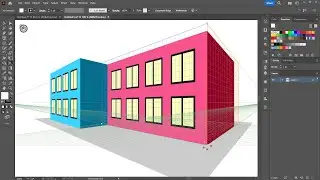 How to Draw Simple Buildings Using the Perspective Grid Tool - Adobe Illustrator