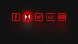 Neon Glow Icons Using HTML AND CSS | CSS NEON GLOW EFFECT