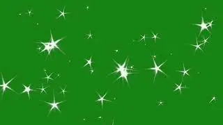 Green Screen Stars Animation Effect Overlay Chromakey 3D Футаж Звезды Искры Эффект хромакей