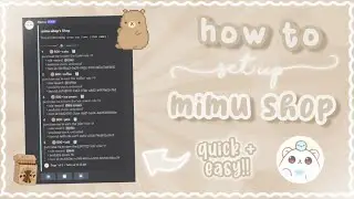 how to set up MIMU SHOP for your discord server (+ BUG FIX !!) tutorial 2023 、ely. °｡˚☁
