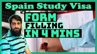 Spain Study Visa Application Form Filling| Study in Spain| 2021