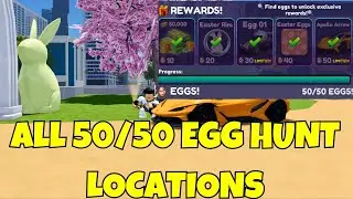 *NEW* 🥚ALL 50/50 EGG LOCATIONS🥚 IN VEHICLES LEGENDS EGG HUNT 2025 [] ROBLOX