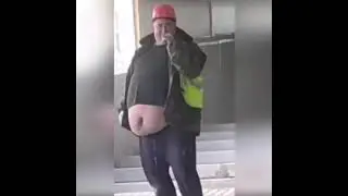 Hello how are you. belly builder. Funny. Accident at a construction site