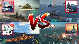 Modern Warships VS World Of Warships Blitz VS Battle Of Warships VS Warship Battle 3D