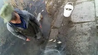 Один вечер на рыбалке. Кастинговая сеть
