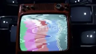 Retro Television with Static and Color Bars. | Stock Footage - Envato elements