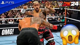 WWE 2K24 - Roman Reigns vs Solo Sikoa - Tribal Combat with Paul Heyman as Special Guest Referee | 4K