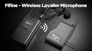Fifine K037B - Wireless Microphone System (Lavalier & Headset)