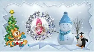 Детская новогодняя открыточка!🎄❄️
