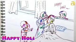 Happy Holi Sketch 2020