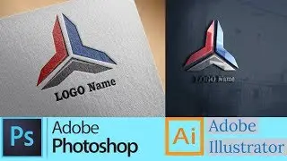 How To Make A Realistic 3D Glass Wall Logo Mockup | Adobe Illustrator & Photoshop | Easy Way