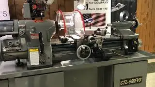 IverTurn Precision Manual Toolroom Lathe with optional DRO and standard Iverson 4 barrel stop