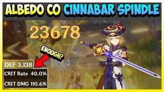 Albedo Cinnabar Spindle R2 Lv90 - Genshin Impact
