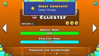 Geometry Dash 100% Playthrough (Level 14: Clubstep)