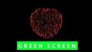 Fireworks Heart Green Screen Video - Stock Video Footage - No Copyright Animated Videos