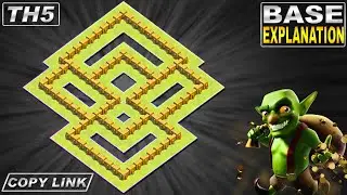 NEW Best TH5 HYBRID/TROPHY Base 2020!! Town Hall 5 Hybrid Base Design - Clash of Clans