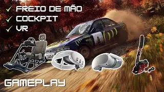 Gameplay com volante, freio de mão e VR